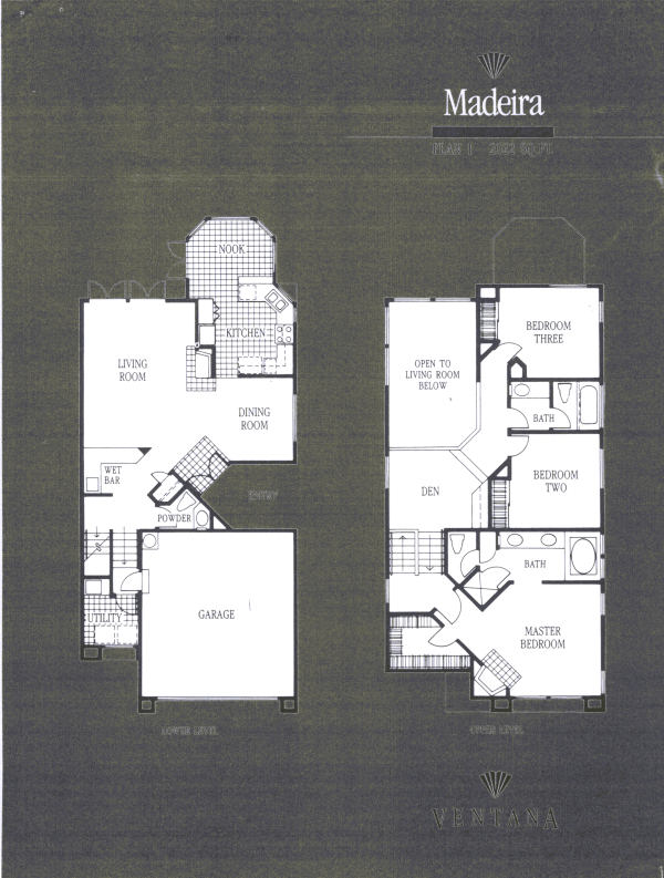 Ventana Homes, La Jolla, California Floor Plan 1 Madeira